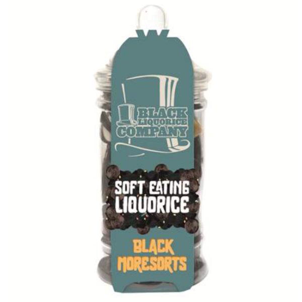 Soft Eating Black Liquorice Moresorts In Vintage Jar