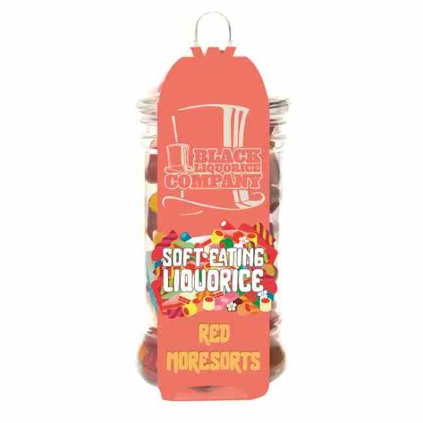 Soft Eating Red Liquorice Moresorts In Vintage Jar