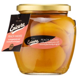 Mediterranean Peach Halves In Pineapple Juice & Coconut Syrup